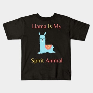 Llama is my spirit animal Kids T-Shirt